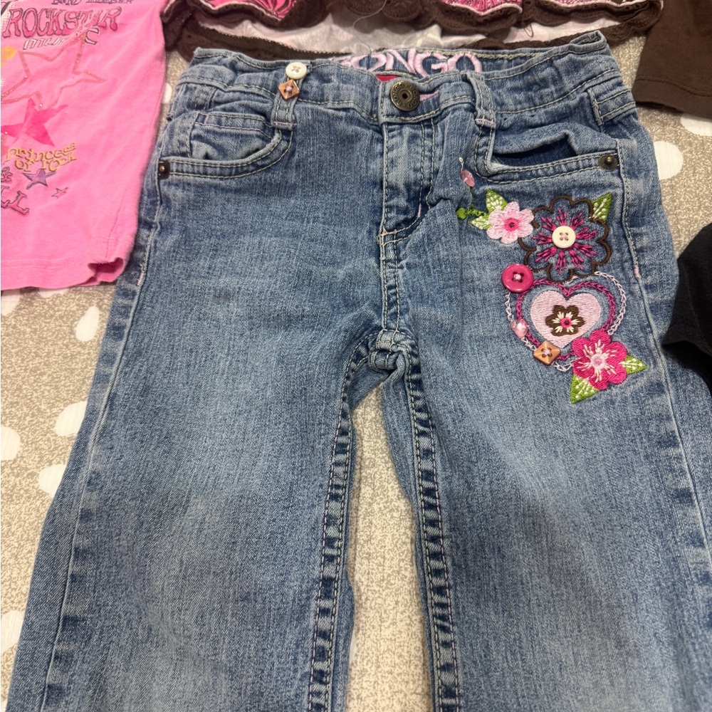Vintage y2k lot girls tee jeans bedazzled embroidered polo halter tank top - Picture 6 of 14